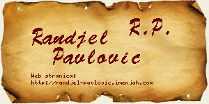 Ranđel Pavlović vizit kartica